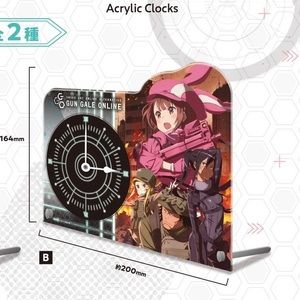 BIG Sword Art Online Gun Gale Acrylic Clock